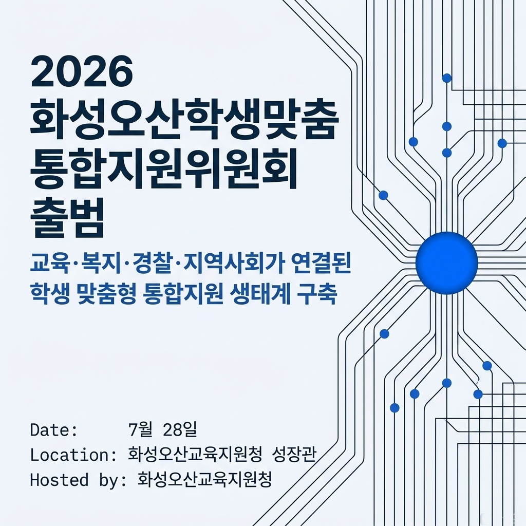 교육·복지·경찰·지역사회가 하나로! 🤝 2026 화성오산학생맞춤통합지원위원회 첫 출범! ✨